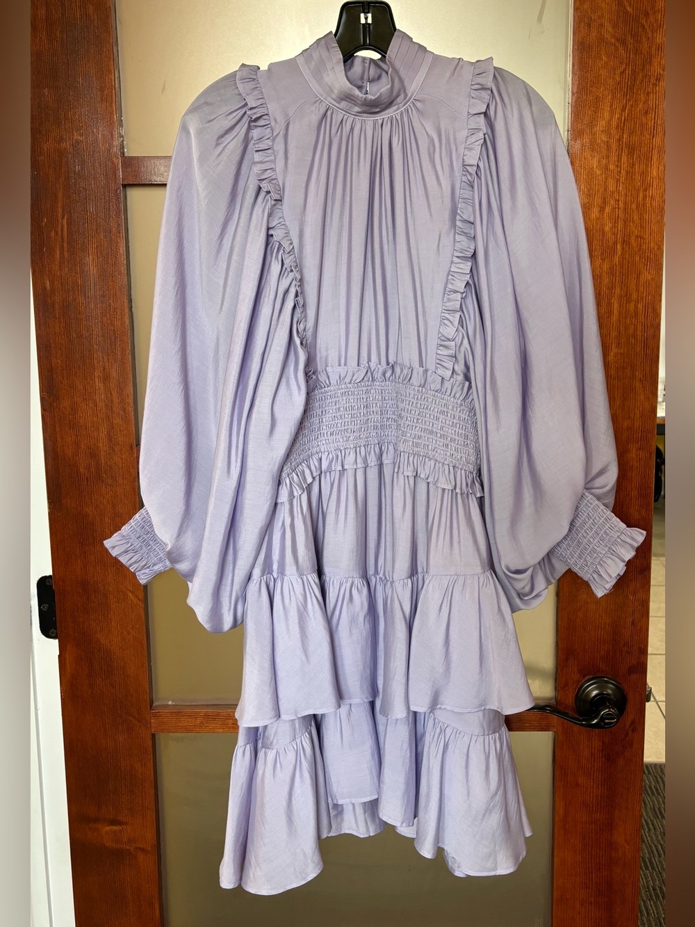 ELLIATT Women's “Inversion” Billow-Sleeve Ruffle Tiered Minidress